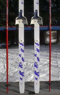 KIDS Cross Country 53 Skis 3 pin 140 cm +Poles Waxless KARHU  