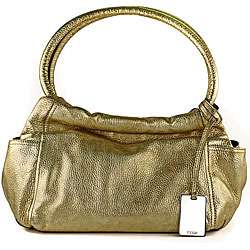 Furla Renny Star Gold Leather Hobo Bag  Overstock
