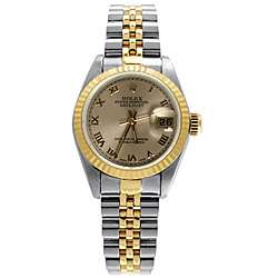 Pre owned Rolex Womens Datejust Quickset Silver Watch  