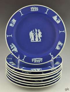 Blue Jasperware Wedgwood Decorative Plates Classical  