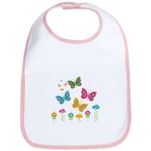  Baby Bib Petal Pink Retro Butterflies: Everything Else