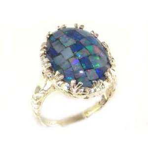   Mosaic Opal Ring   Size 10   Finger Sizes 5 to 12 Available Jewelry