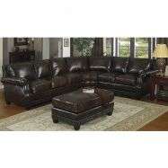 Fairhaven Leather Sectional Sofa/ Cocktail Ottoman  