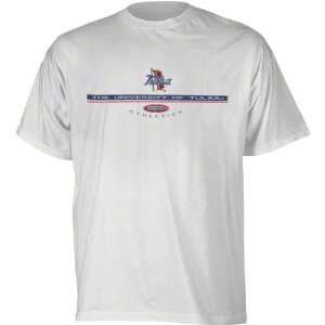  Tulsa Golden Hurricane Youth White Flag T Shirt: Sports 