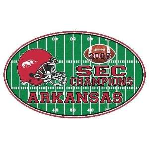 Arkansas Razorbacks Cardinal 2006 SEC Champions Football Field Medium 