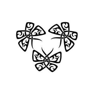 Butterfly Three Sisters Dance   Animal Decal Vinyl Car Wall Laptop 