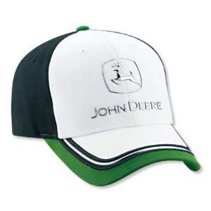  John Deere Colorblock Cap Liquid Metal Logo   JD04943 