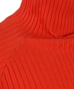 Ferre Mens Orange Turtleneck Sweater  