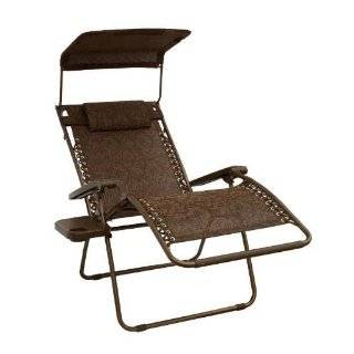 Bliss Extra Wide Gravity Free Folding Recliner with Canopy:  
