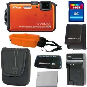  Nikon COOLPIX AW100 16 MP CMOS Waterproof Digital Camera 
