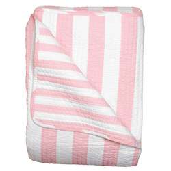 Cabana Pink Stripe Quilt Set  