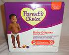 PARENTS CHOICE SIZE 5,27 LB DIAPERS, 70 COUNT NEW