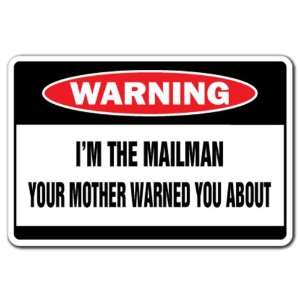   MAILMAN Warning Sign funny postman signs gift Patio, Lawn & Garden