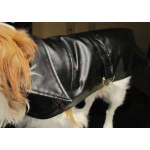  Ultra Chic Black with Red Lining Dog Coat LARGE (18 