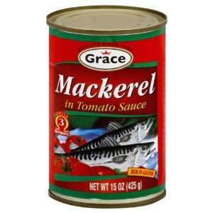 Grace Caribbean, Mackerel In Tmto, 15 OZ (Pack of 24)  