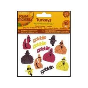    Darice Foamies Sticker Fall Turkeys 48pc Arts, Crafts & Sewing