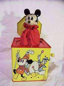 Vintage Disney Mickey Mouse Jack in the box Carnival Toy  