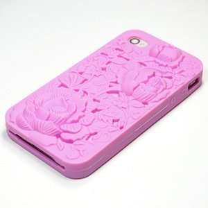  Case Star ® Pink 3D Rose Pattern Silicone Skin Case Cover 