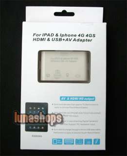  HD output & USB adapter Converter Dock For ipad iphone 4G 4S  