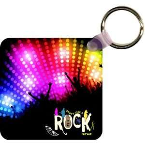 Party Like a Rock Star Tropicana Art Key Chain   Ideal Gift for all 