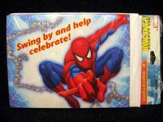 Theme Spiderman 8 Invitations Inside message Youre invited to a 