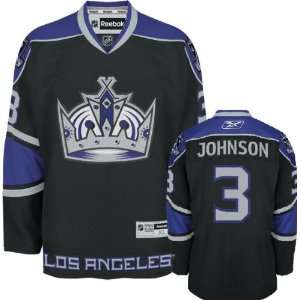 Jack Johnson Jersey Reebok Black #3 Los Angeles Kings Premier Jersey