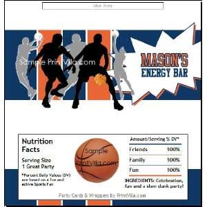   Charlotte Bobcats Colored Basketball Candy Bar Wrapper