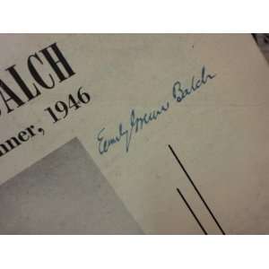  Balch, Emily Greene Nobel Peace Prize Winner 1946 Signed 