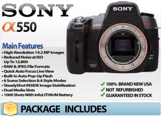 Sony DSLR A550 Digital SLR Camera & 18 55 A550L NEW 257792474247 