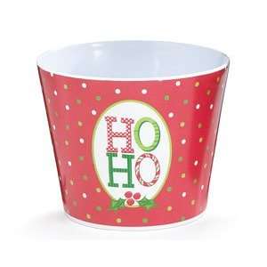  Santa Says Ho Ho 5 3/4 Pot Cover Christmas Polka Dot 