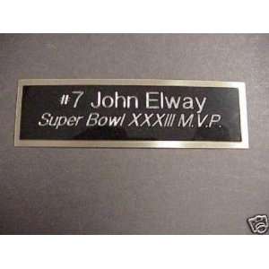   John Elway Engraved Super Bowl XXXIII Name Plate: Sports & Outdoors