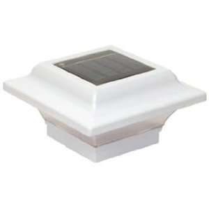   Imperial White Solar Powered Outdoor Post Light Patio, Lawn & Garden