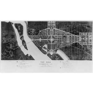The National Mall, Washington, D.C.  1901 Building Plan  