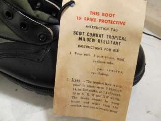   MILITARY VIETNAM WAR SPIKE PROTECTIVE JUNGLE BOOTS RARE MINT w/ TAGS