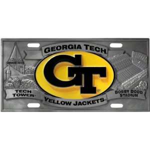 Georgia Tech Yellow Jackets License Plate Cover: Sports 