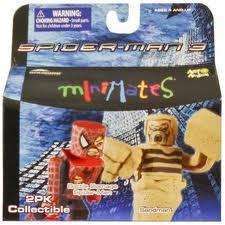 Spider Man 3 Minimates/Sandman/Battle Damage Spider Man Two Pack 