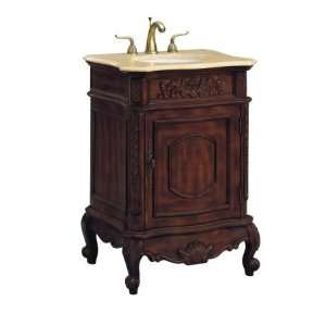   Wood and Antique Brass Vanity   Stein World 65417: Home & Kitchen
