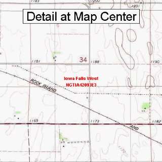 USGS Topographic Quadrangle Map   Iowa Falls West, Iowa (Folded 