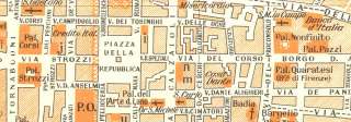 ITALY North Tuscany Central Florence, 1953 map  