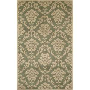   Taupe and Green Oriental Rug Size 8 x 10 6  Furniture & Decor