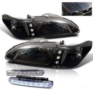  Eautolight 94 98 Ford Mustang Chrome LED 2in1 Head Lights 