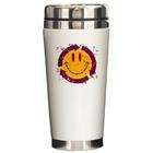 Artsmith Inc Ceramic Travel Drink Mug Recycle Symbol Smiley Face