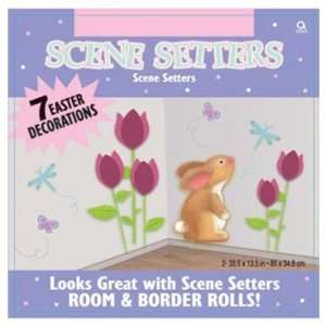  Bunnies And Flowers Scene Setter Add Ons Toys & Games