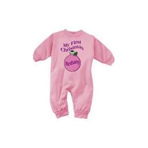  Girl\s My First Christmas Personalized Ornament Fleece 