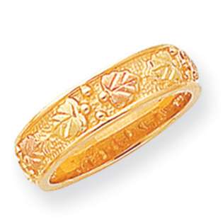 goldia 10k Tri color Black Hills Gold Ladies Wedding Band ring
