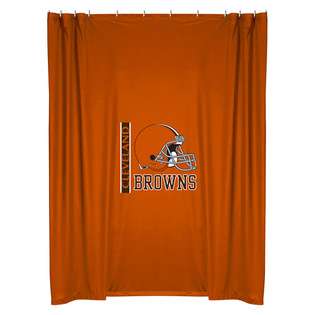   Room Shower Curtain   Cleveland Browns NFL /Color Orange Size 72 X 72