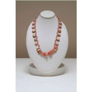   Coral Glass Teardrop Beads with Czech Beads 