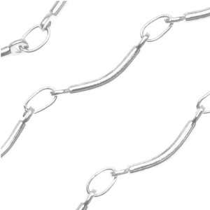  Silver Plated Curved 12.5mm Bar Scalloped Chain Sold By 