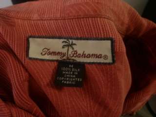   Tommy Bahama 100% SILK Hawaiian Print Aloha Lounge Camp Shirt M Medium