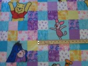 Winnie the Pooh and Friends Fleece Fabric   2 yards  